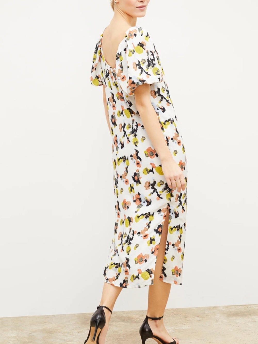 MM Lafleur Gali Dress in Meadow Print Linen Size S - Picture 2 of 13